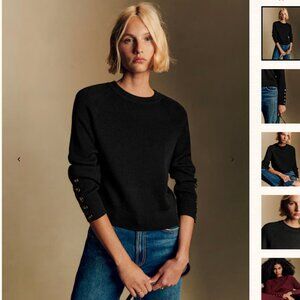 Sezane Women's Sami Sweater Jumper Black Size M